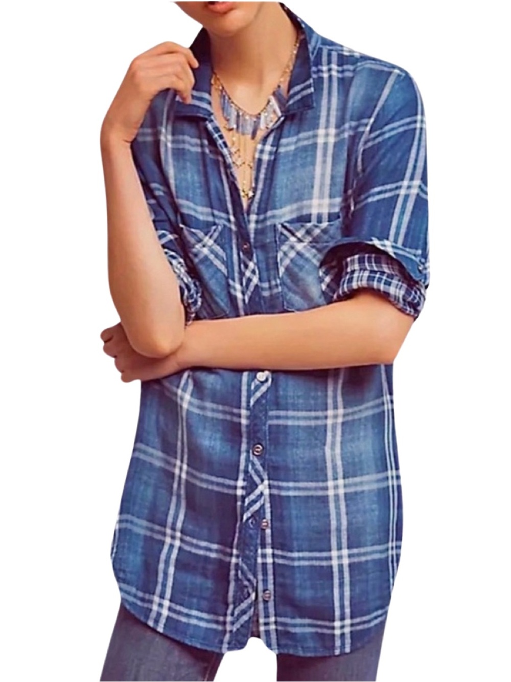 ANTHROPOLOGIE- CLOTH & STONE Brecken Buttondown